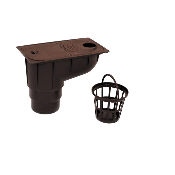 Osadnik rynnowy do rur spustowych, brązowy polipropylen Scala Plastics