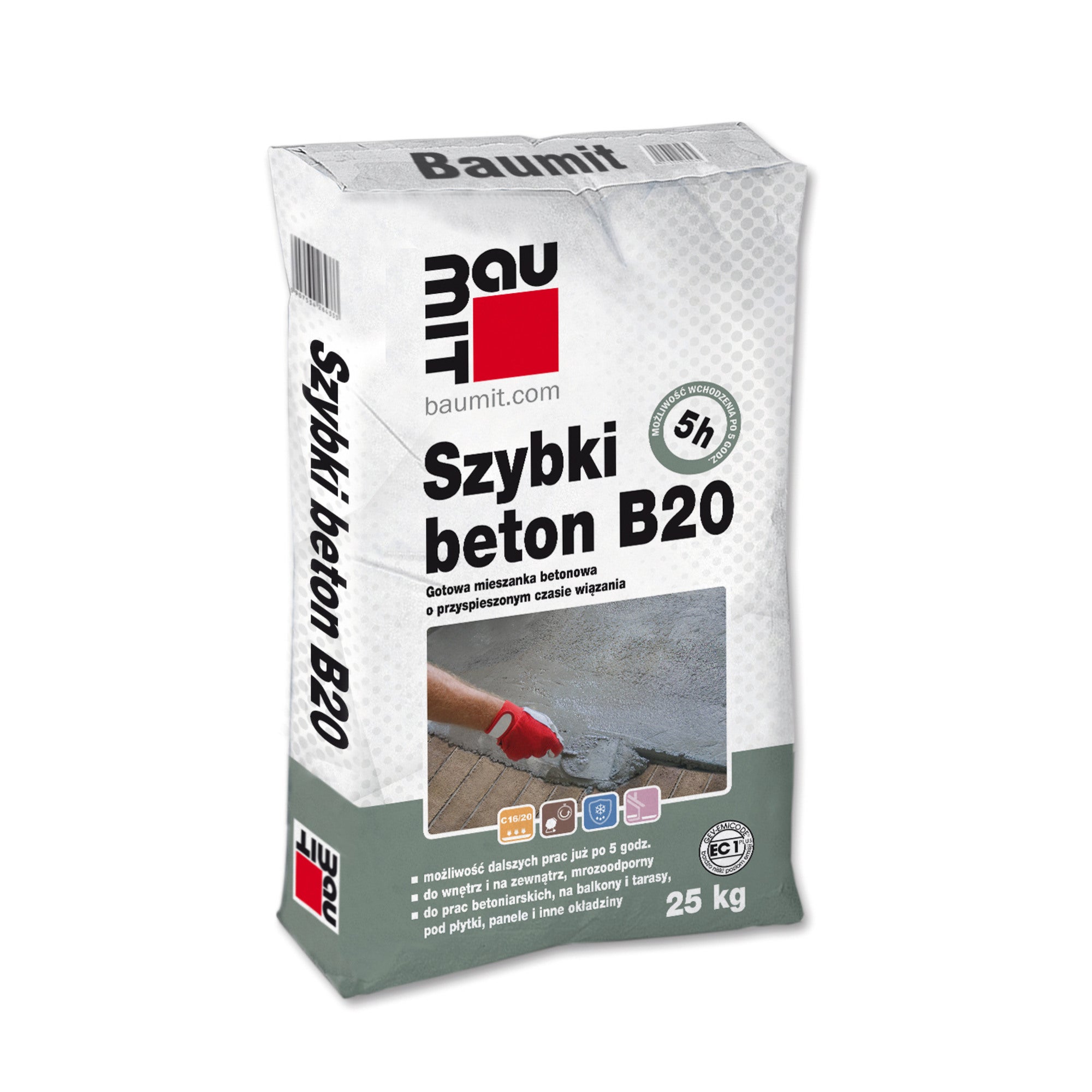 Beton B-20 szybki 5h Baumit 25 kg  0