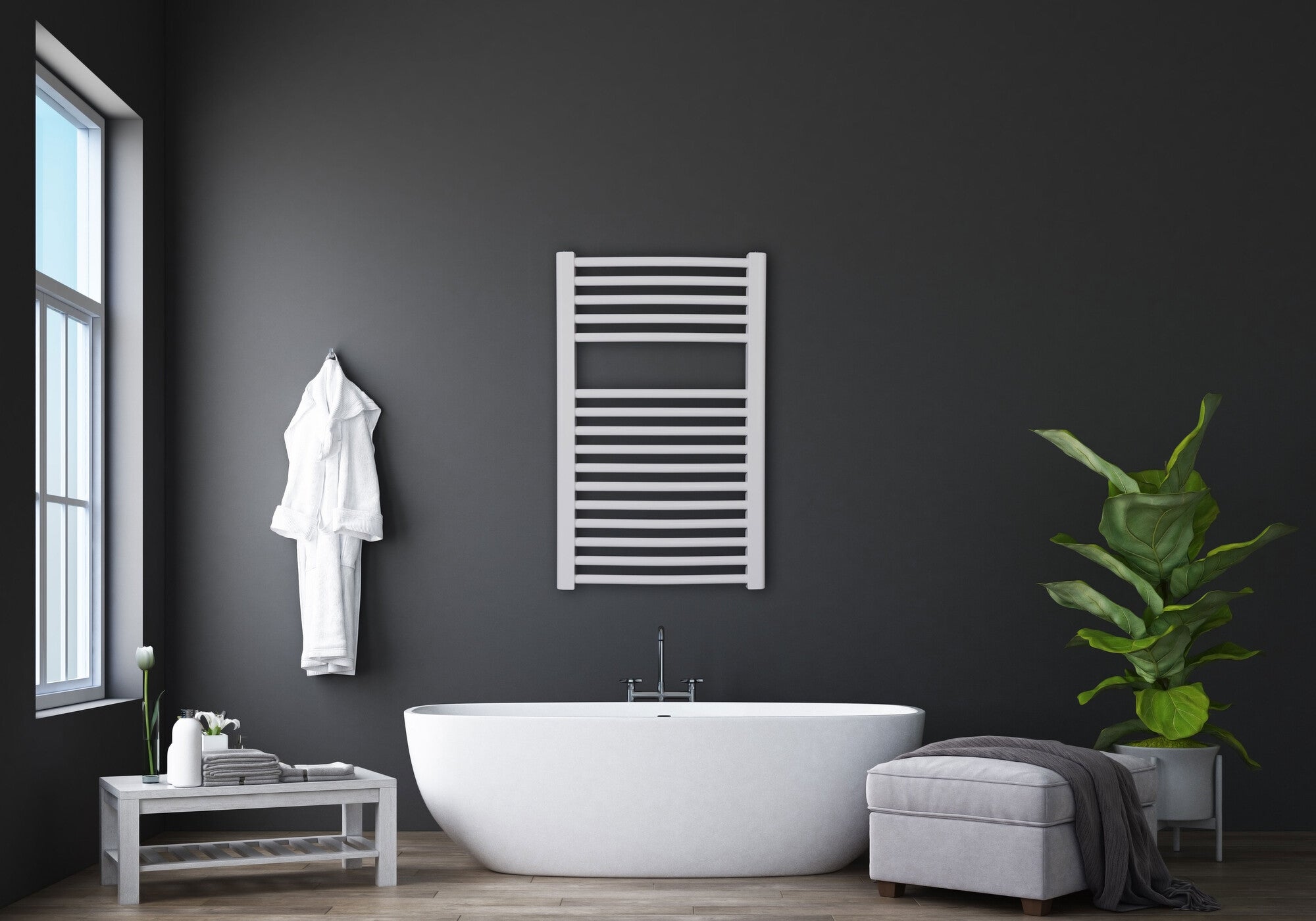 Grzejnik łazienkowy Wenecja 73x45 cm, biały 2