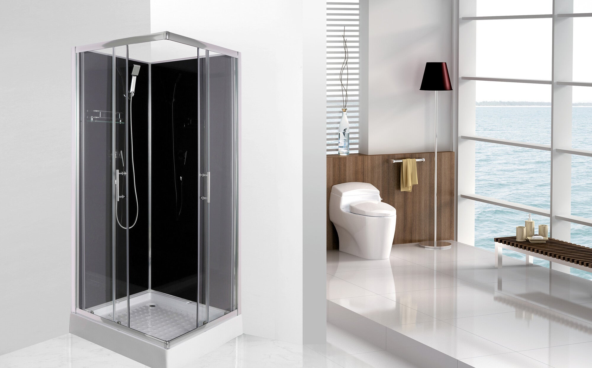 Kabina prysznicowa Savana Liza 90 cm z brodzikiem chrom 1