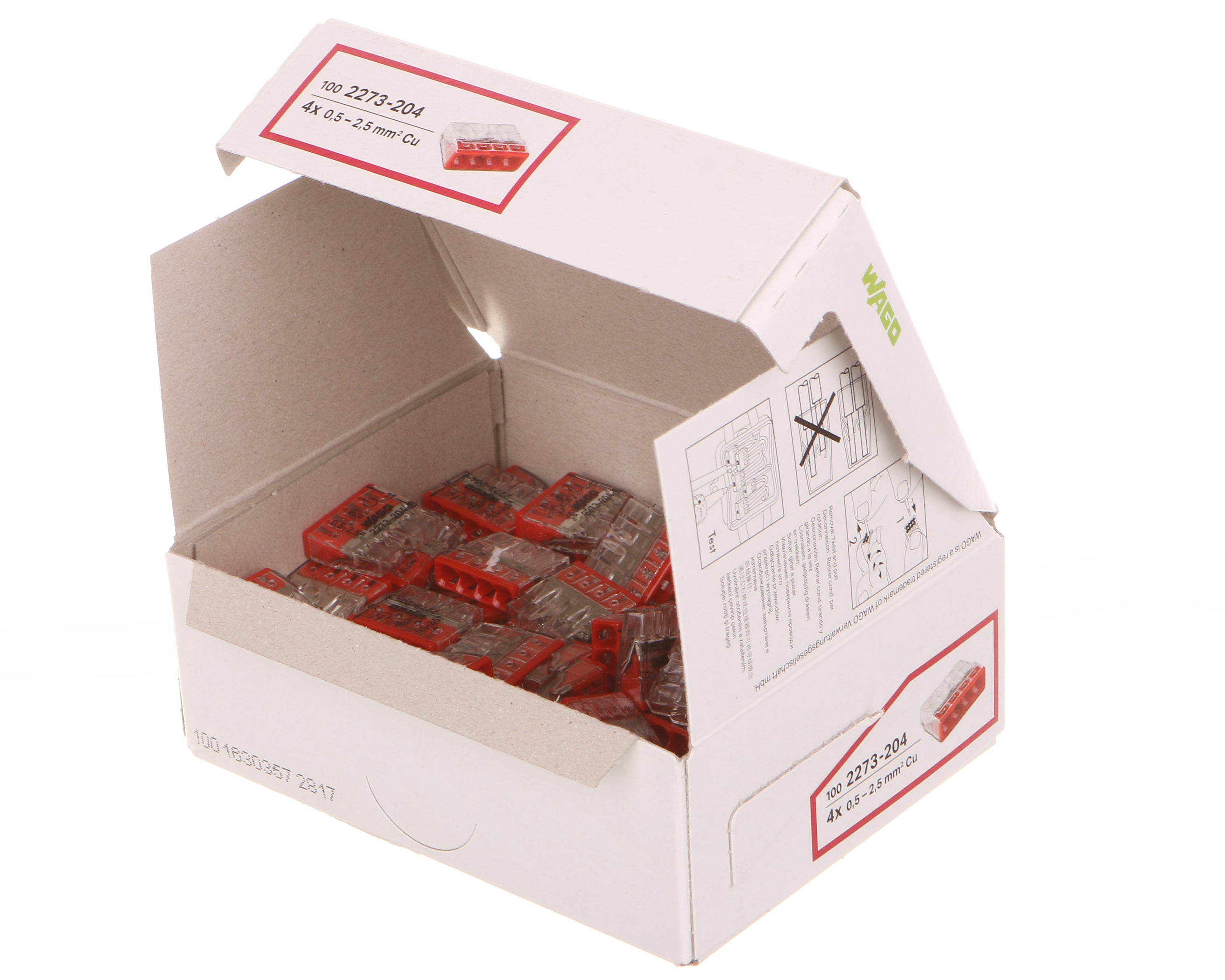 Szybkozłączka mini Wago 4x0,5-2,5mm2 100szt 1