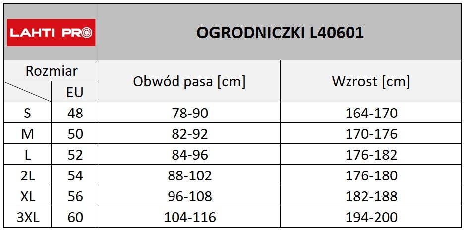 Ogrodniczki robocze L40601 Lahti Pro, rozm. XL (56) 1