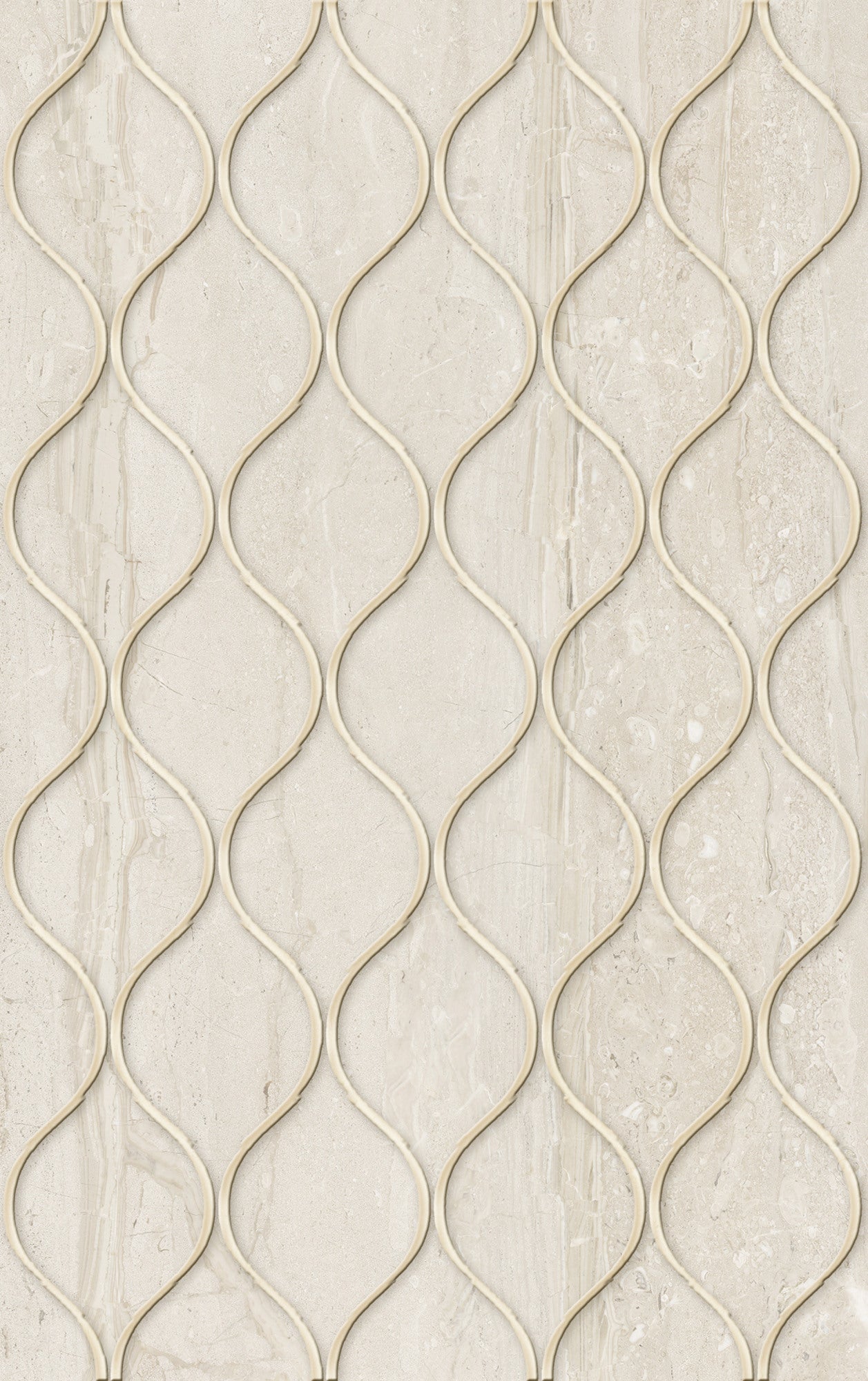 Dekor ścienny Tiberio Cream 25x40 cm