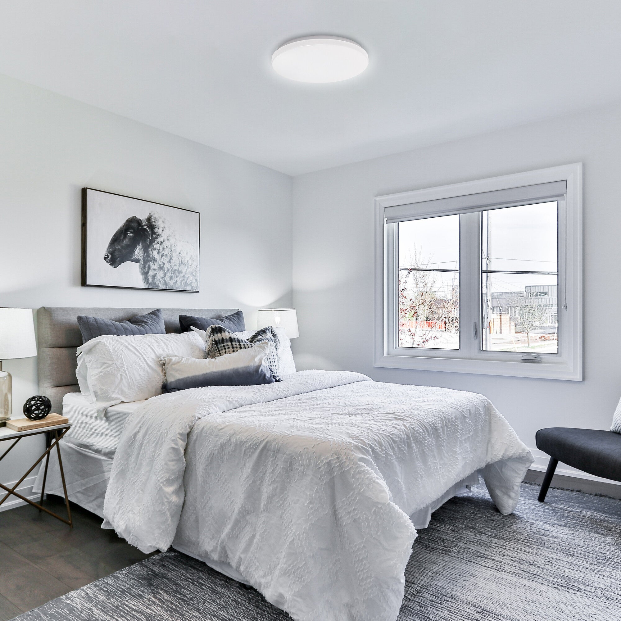 Plafon LED okrągły, 12W, IP20, 4000K, średnica 26cm, strumień użyteczny 840Lm 1