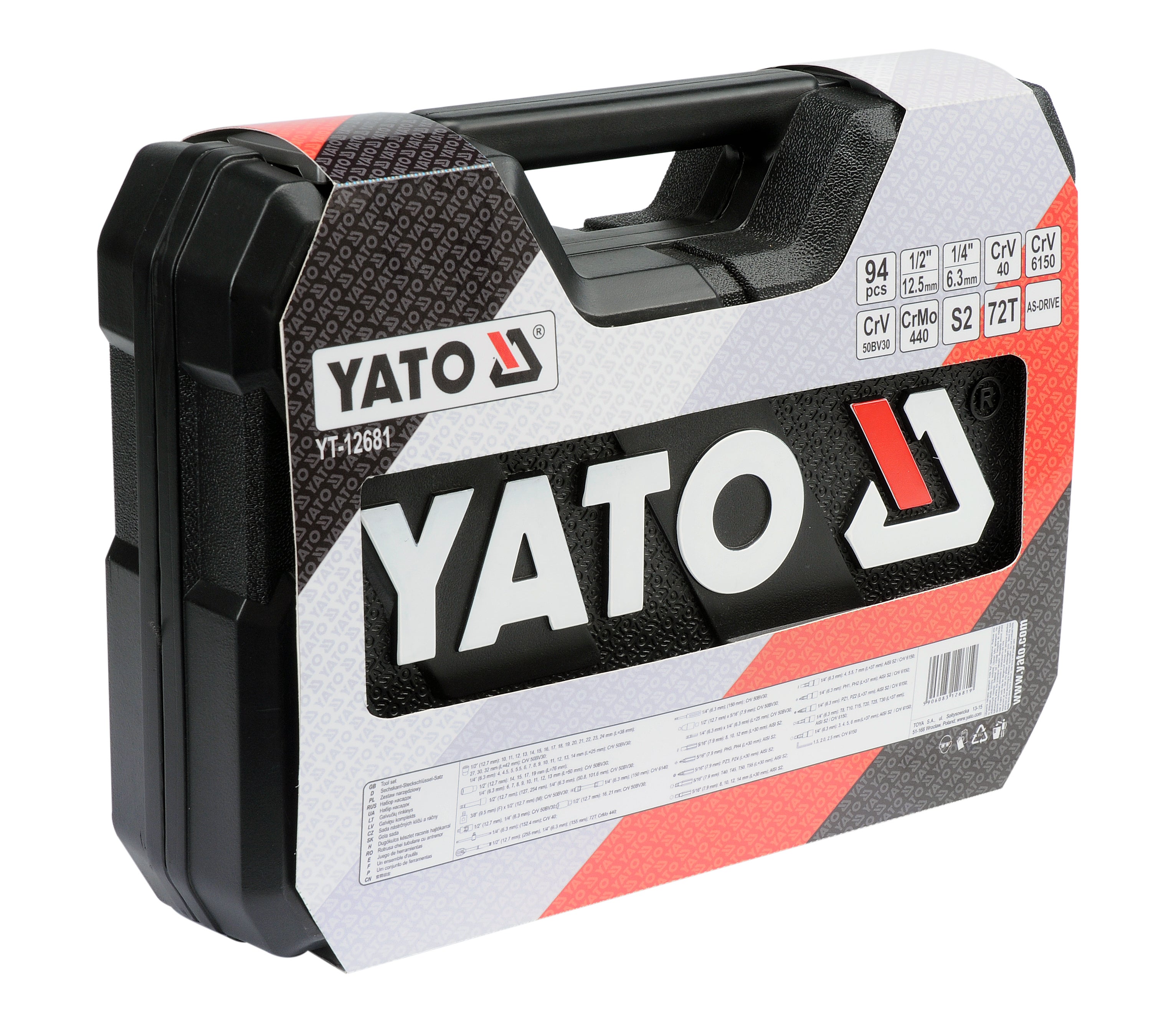 Zestaw kluczy nasadowych 1/2