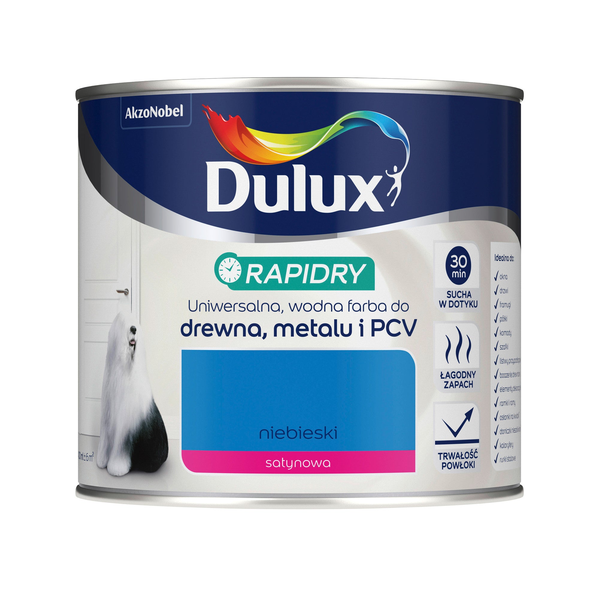 Emalia Dulux Rapidry niebieski 0,4l 0