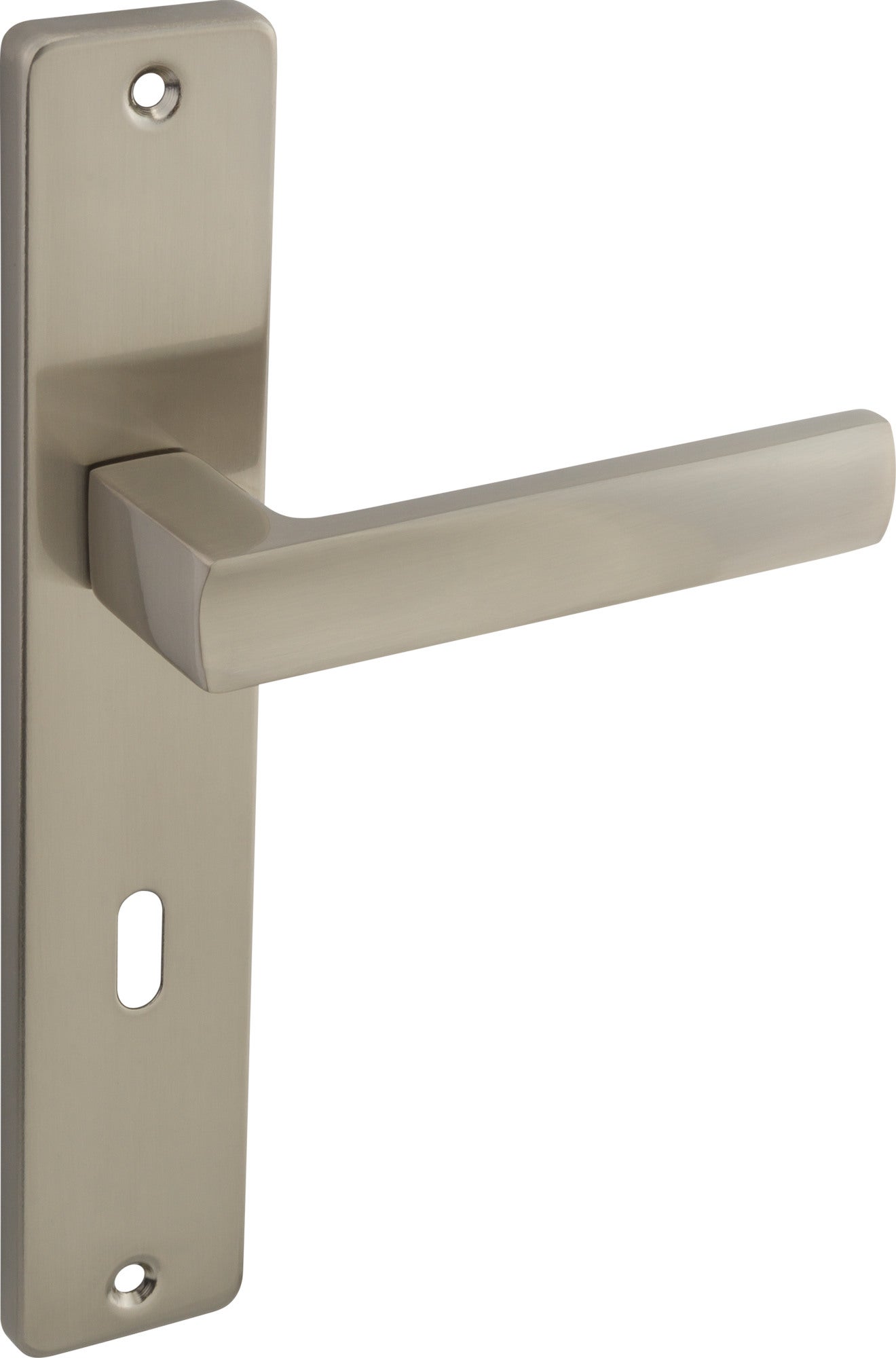 Klamka Eureka z krótkim szyldem na klucz nikiel 1