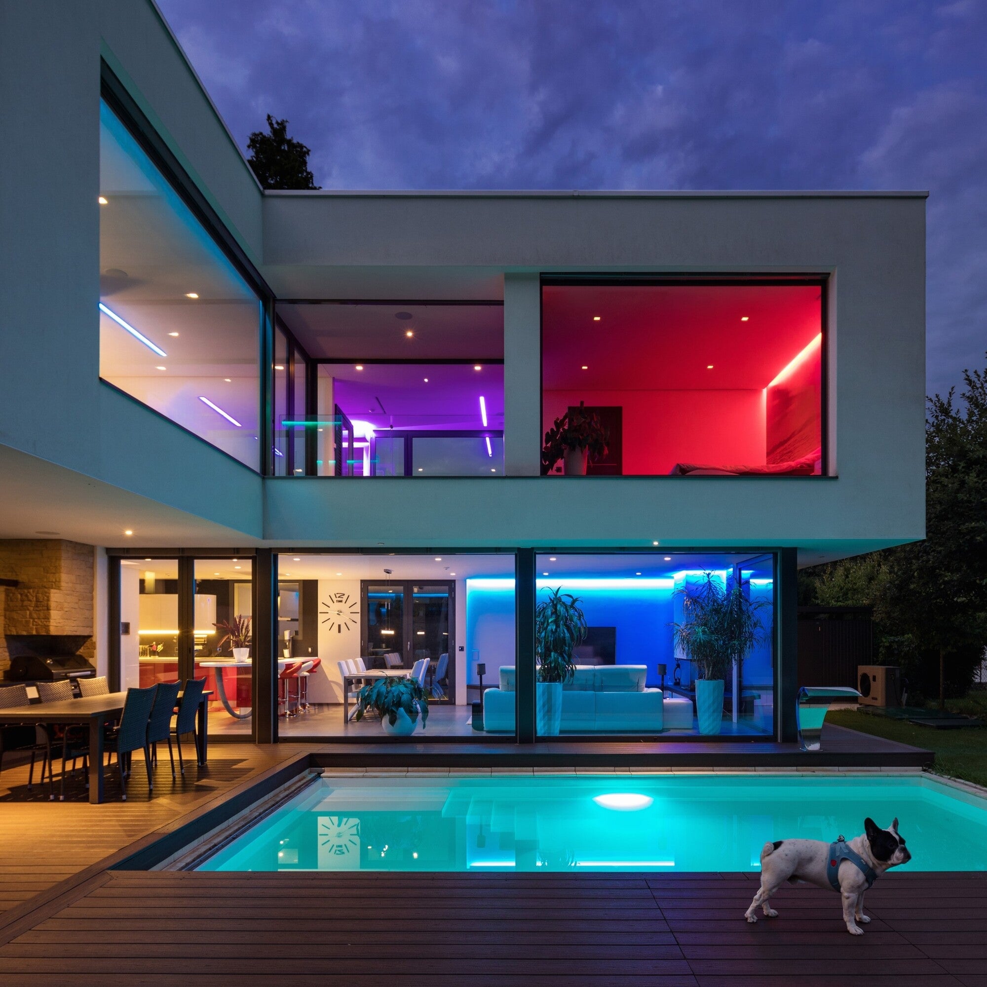 Zestaw taśma LED RGBW Smart WiFi Tuya z funkcją muzyczną 5m IP65, zasilacz i kontroler 1