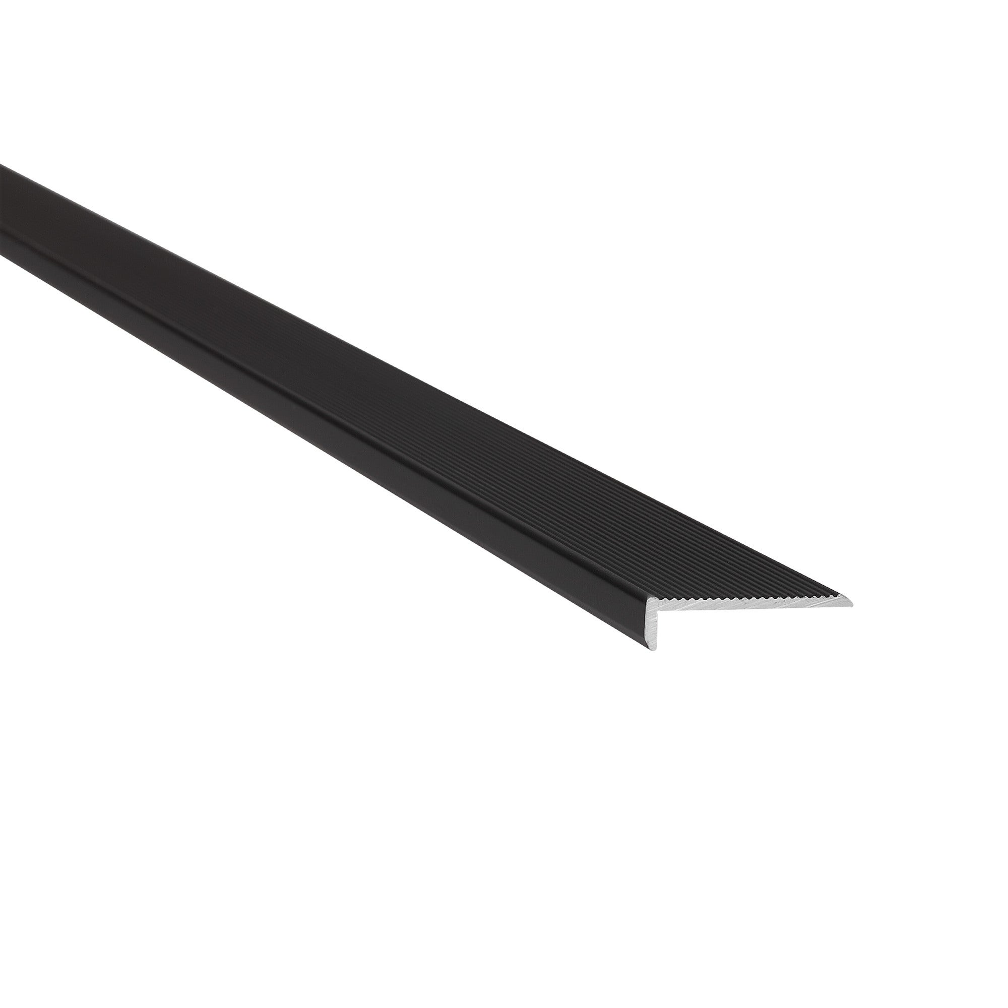 Kątownik schodowy aluminiowy czarny 25x6x1.5mm 2m