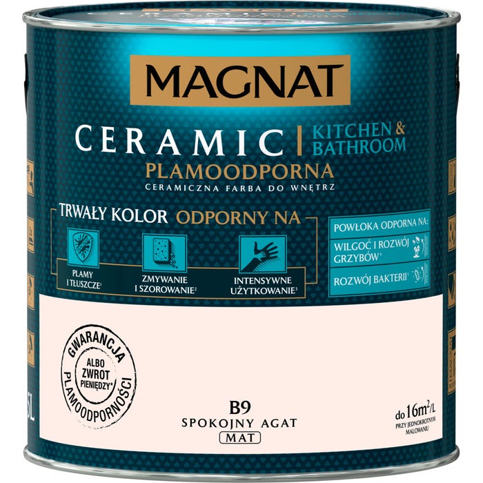 Farba Magnat Ceramic Kitchen&Bathroom spokojny agat 2,5l