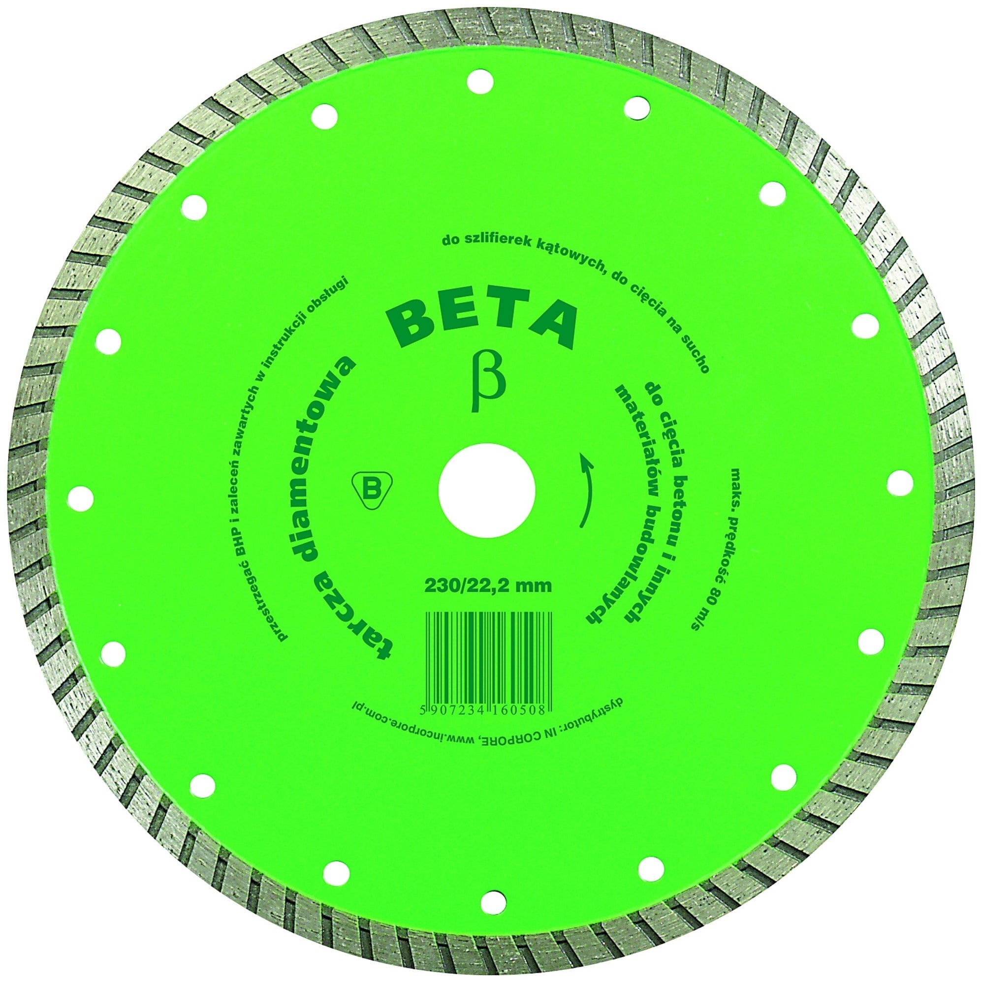 Tarcza diamentowa Turbo 230x22,2 mm BETA Turbo