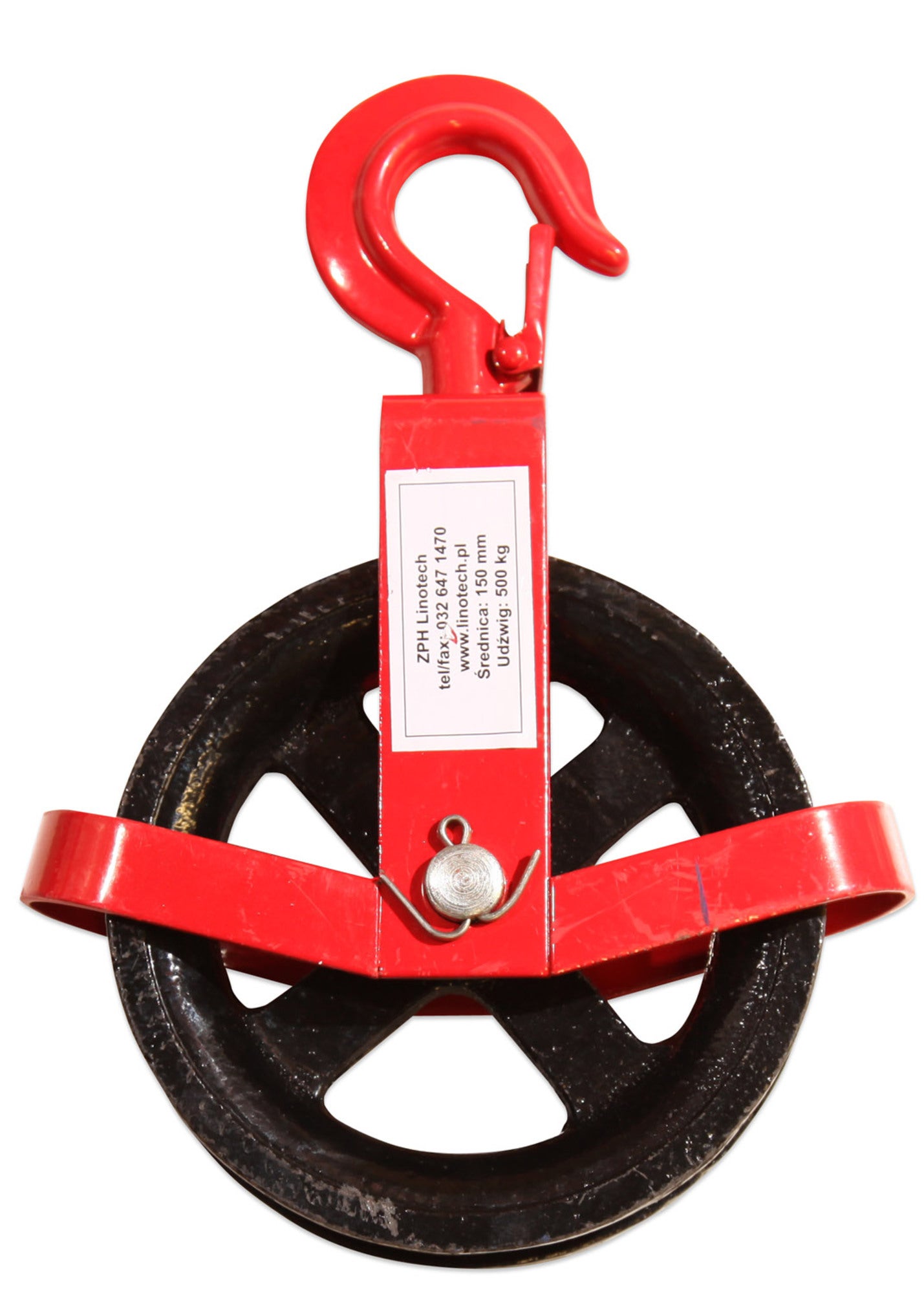 Bloczek do lin z hakiem 150 mm 1