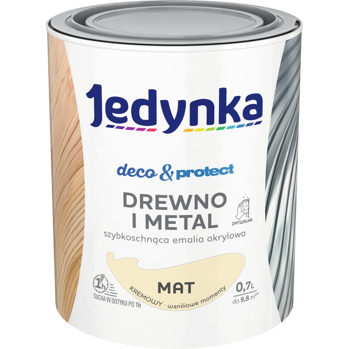 Farba Jedynka Deco&Protect matowa kremowy 0,7l