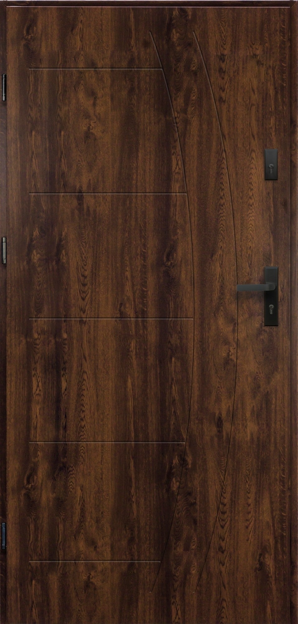 Drzwi stalowe LYON orzech 90 prawe