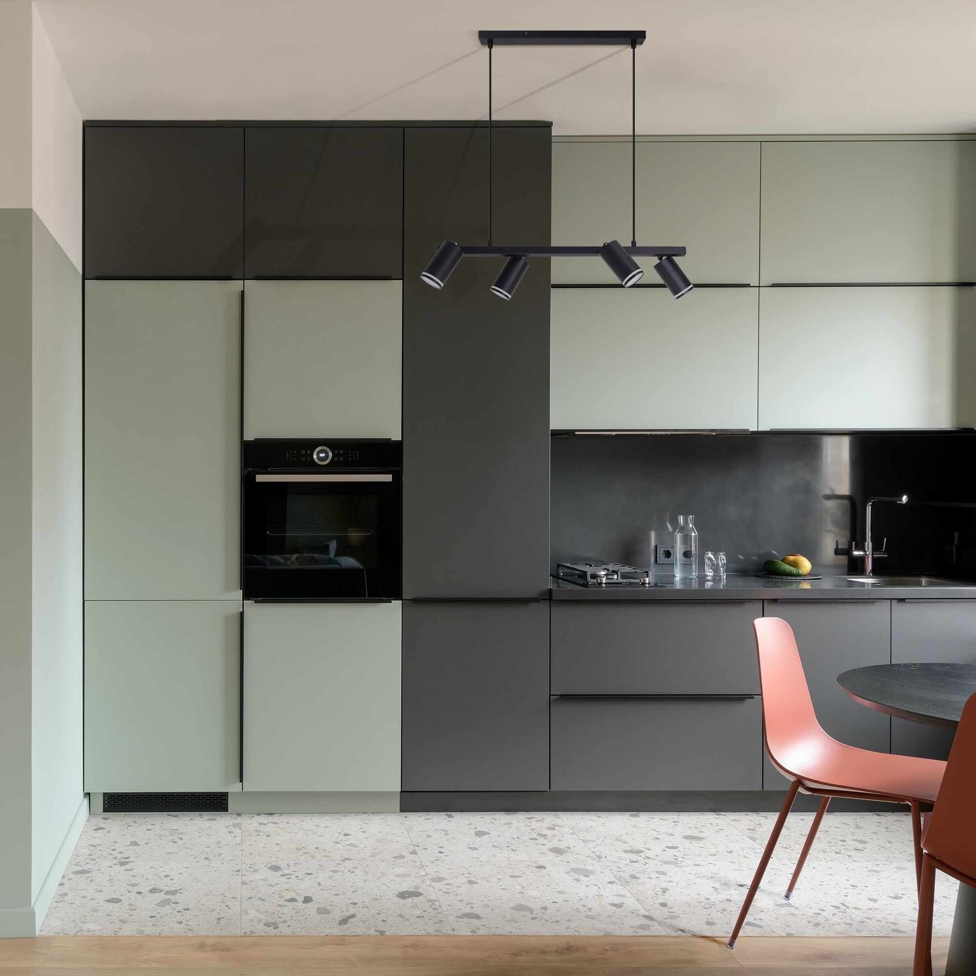 Lampa wisząca Paris 4xGU10 czarna 2