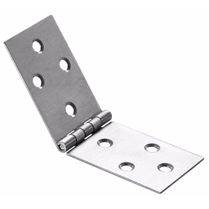 Zawias meblowy szeroki skrzydełkowy 38x120mm stal nierdzewna