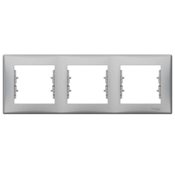 Schneider Sedna aluminium ramka potrójna
