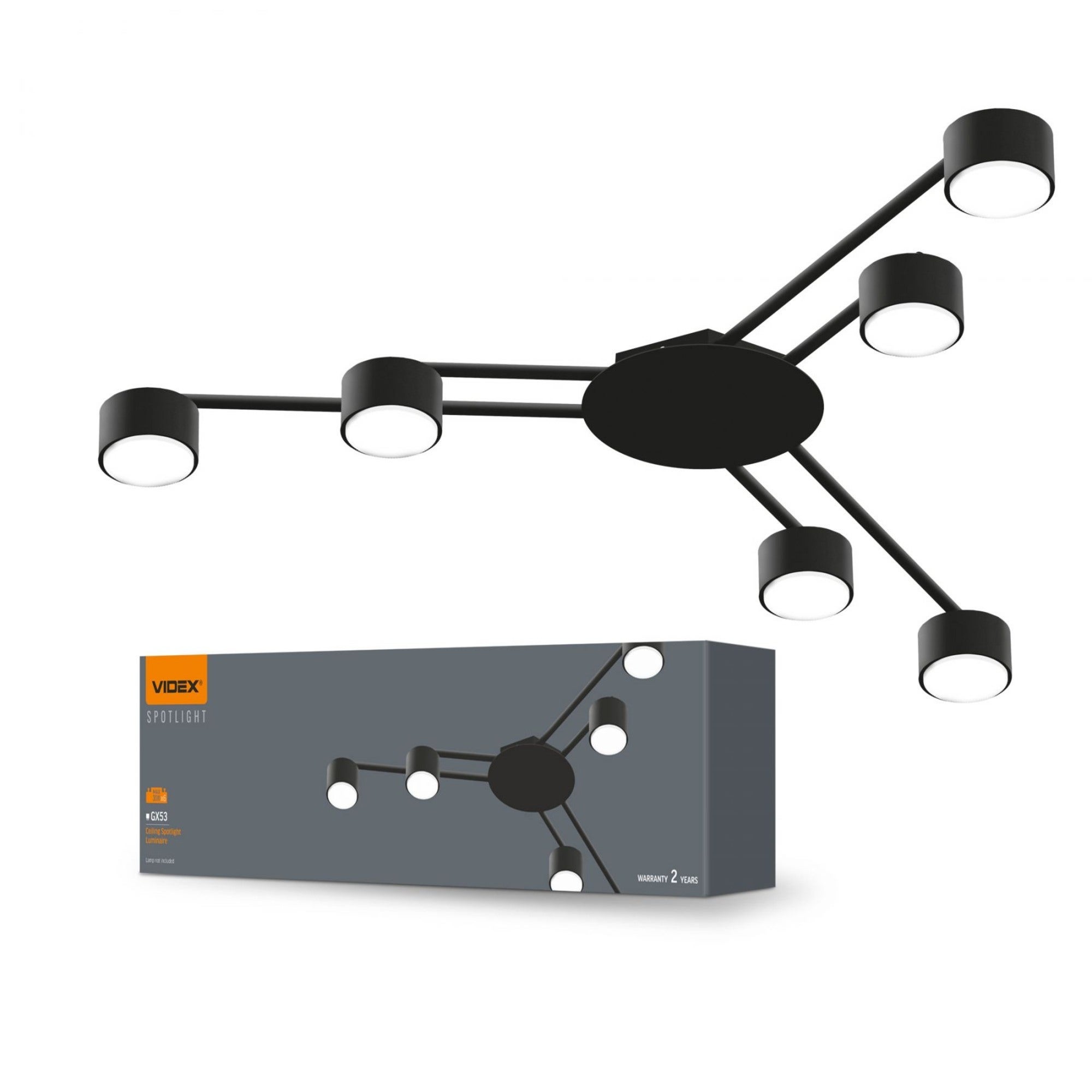 Oprawa sufitowa SPF21B-B 6x30W IP20, czarna 1