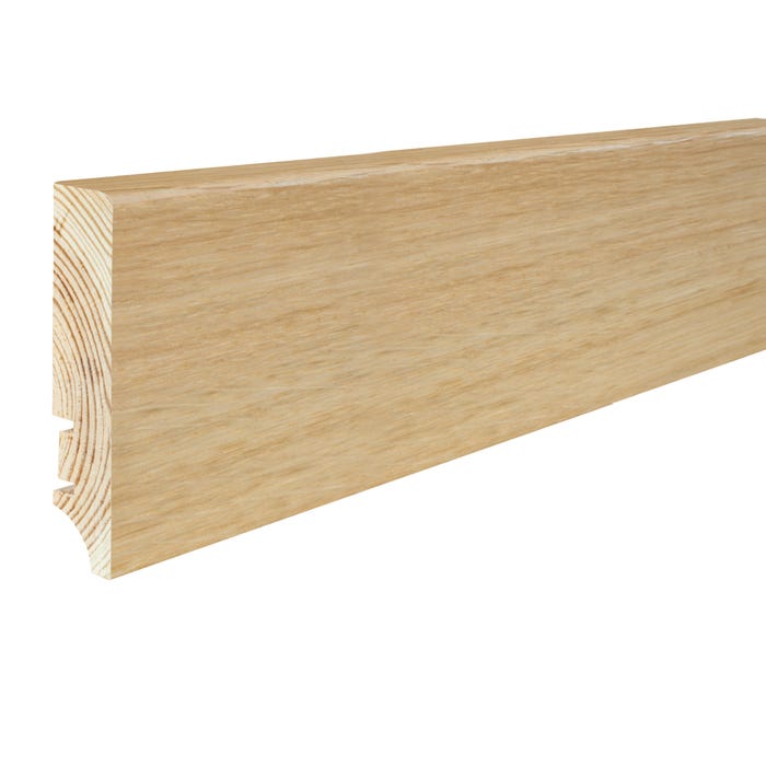 Listwa przypodłogowa drewniana prosta 2200x78x17mm Dąb