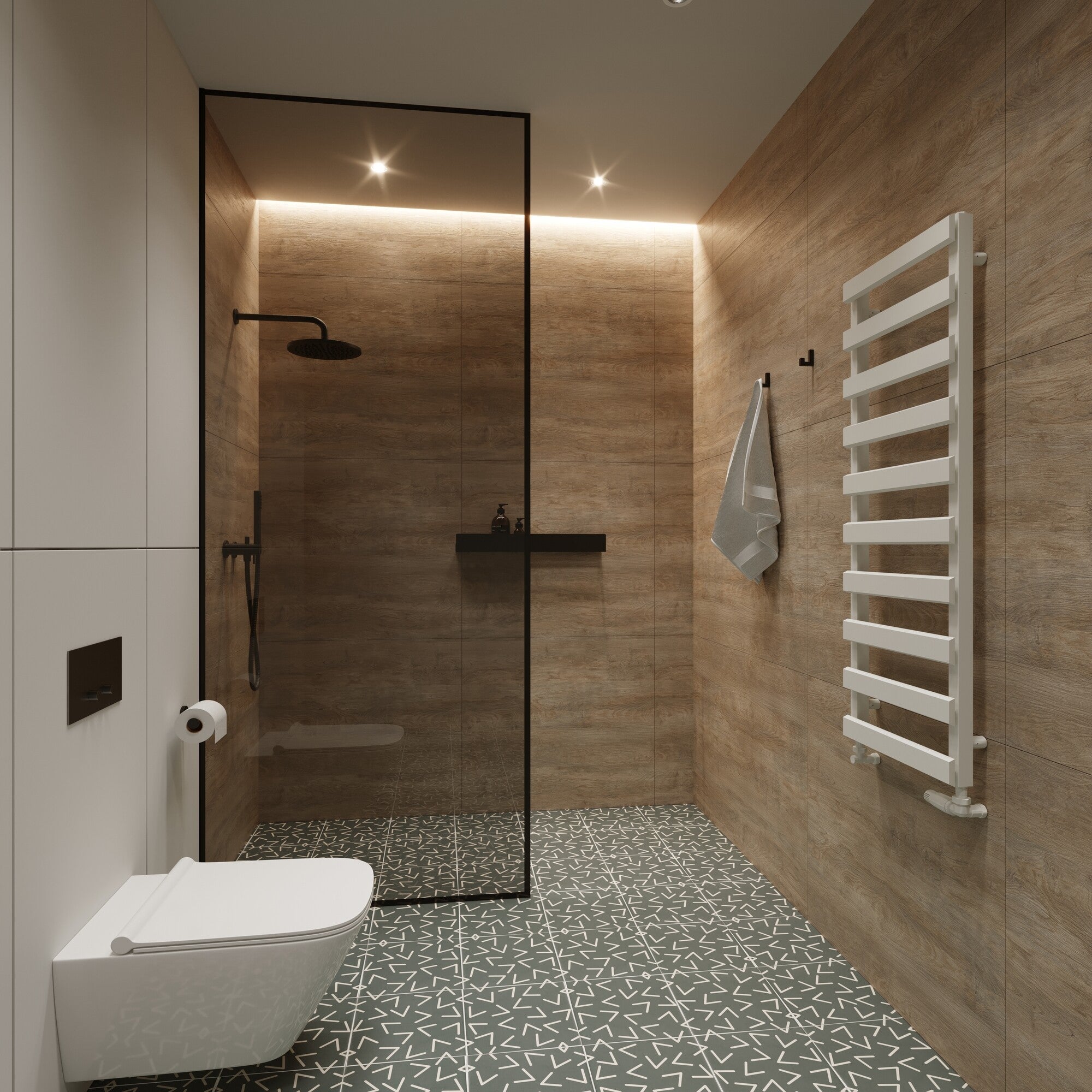 Grzejnik łazienkowy Scala New 84x40 cm, biały 1