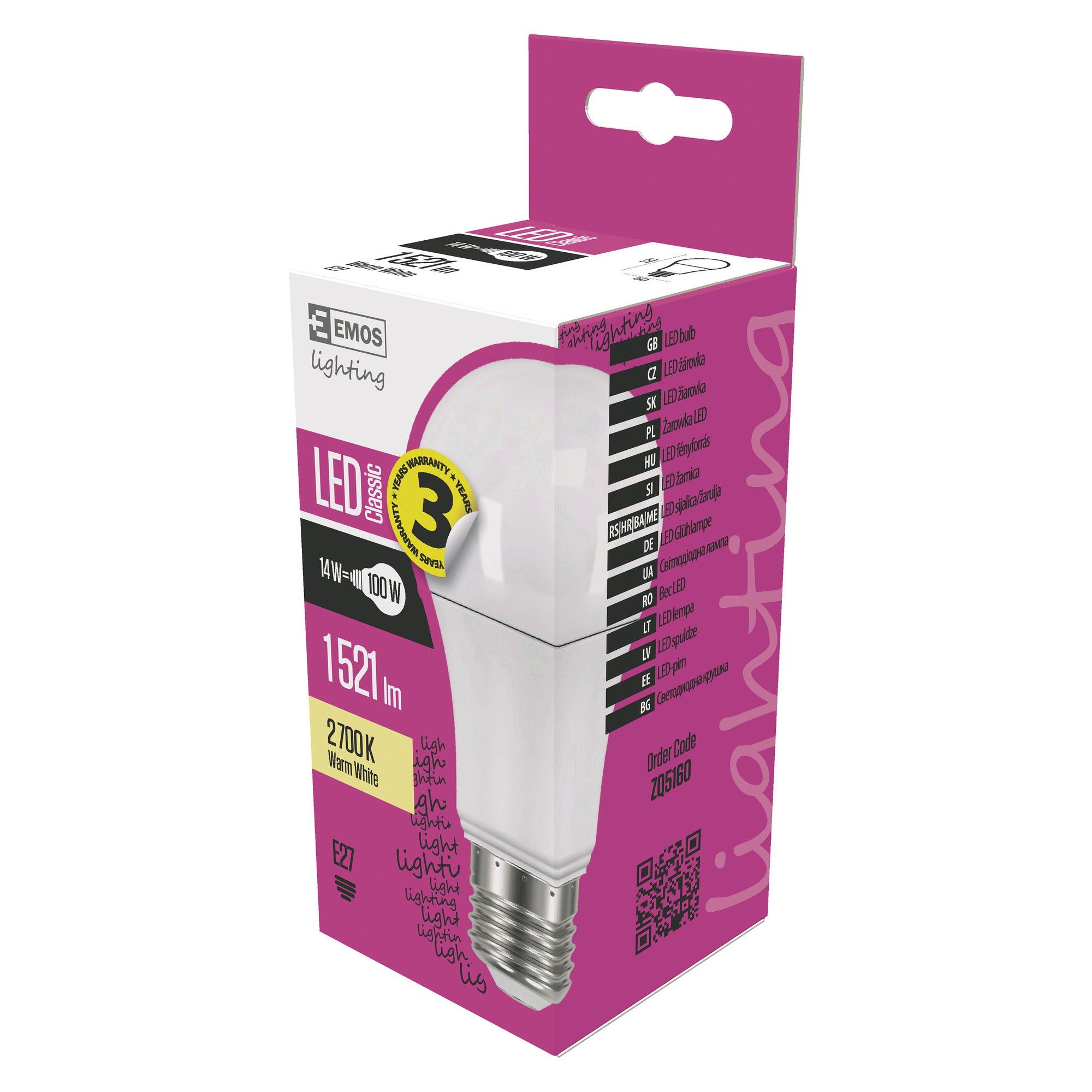 Żarówka LED E27 A60 13W 1521lm 3000K 1