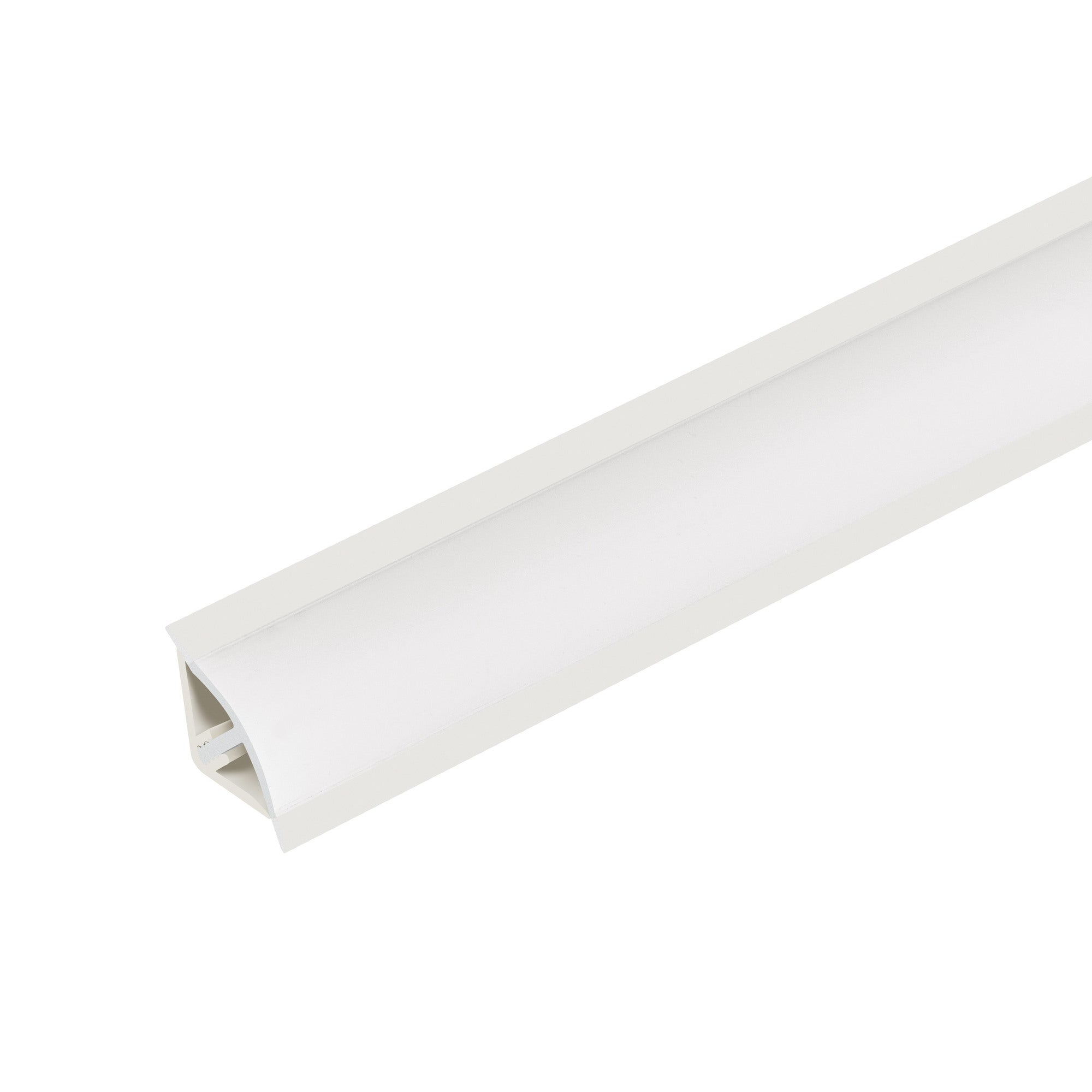 Listwa przyblatowa PVC wklęsła wąska 14x14mm Cezar Biały RAL9003 połysk 3m