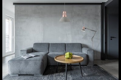 Oprawa sufitowa ARTEMIA L 1x E27, szary, średnica 34,5cm, materiał metal 1