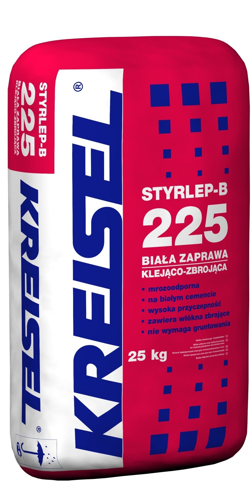 Zaprawa klejąco-zbrojąca do styropianu i wełny mineralnej Kreisel Styrlep-B 225 25 kg biała 1