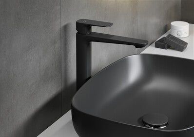 Bateria umywalkowa wysoka Cersanit Larga czarna 1