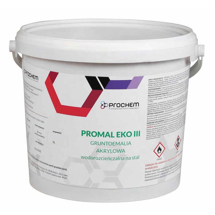 Promal Farba akrylowa Promal Eko III czerwona tlenkowa 5l - Bricoman.pl