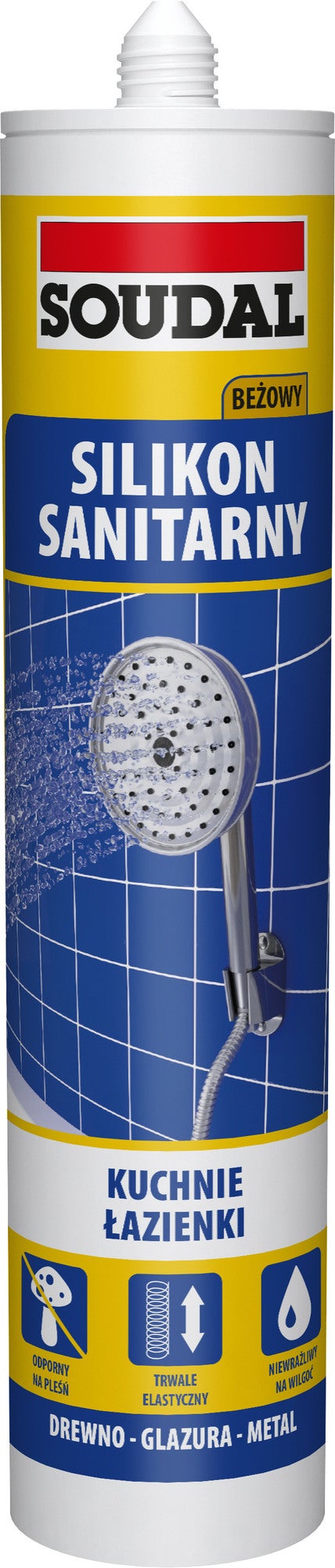 Silikon sanitarny Soudal beżowy 280ml 1