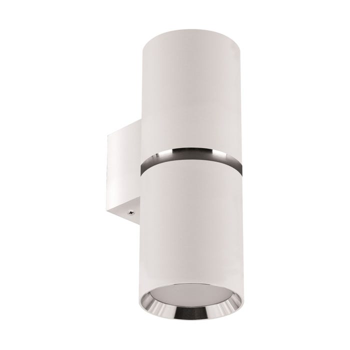 Lampa ścienno sufitowa DIOR 2xGU10, kolor biało-chromowy, kinkiet, dwukierunkowy