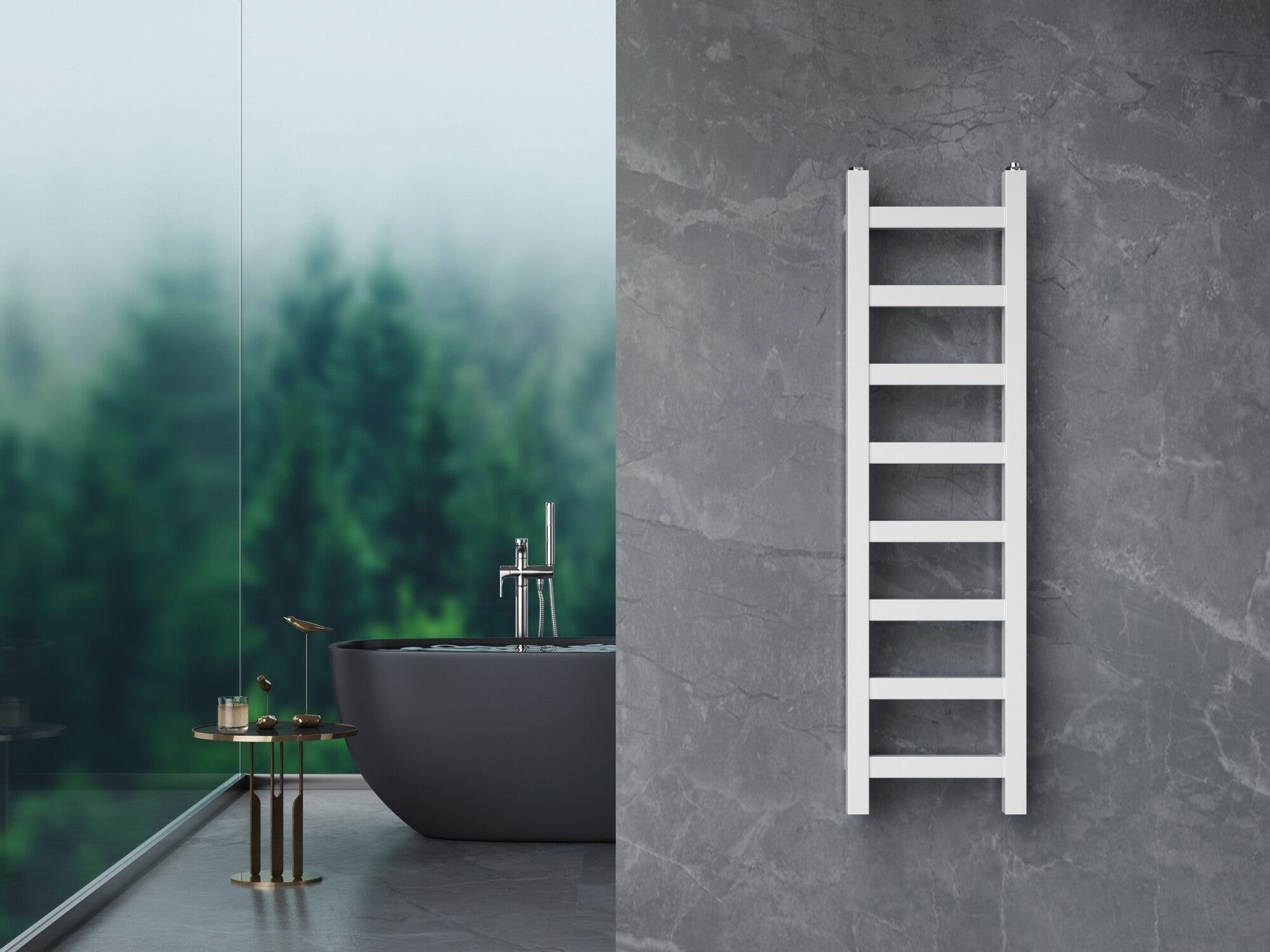 Grzejnik łazienkowy TANZANIT 900X250 221W biały 2