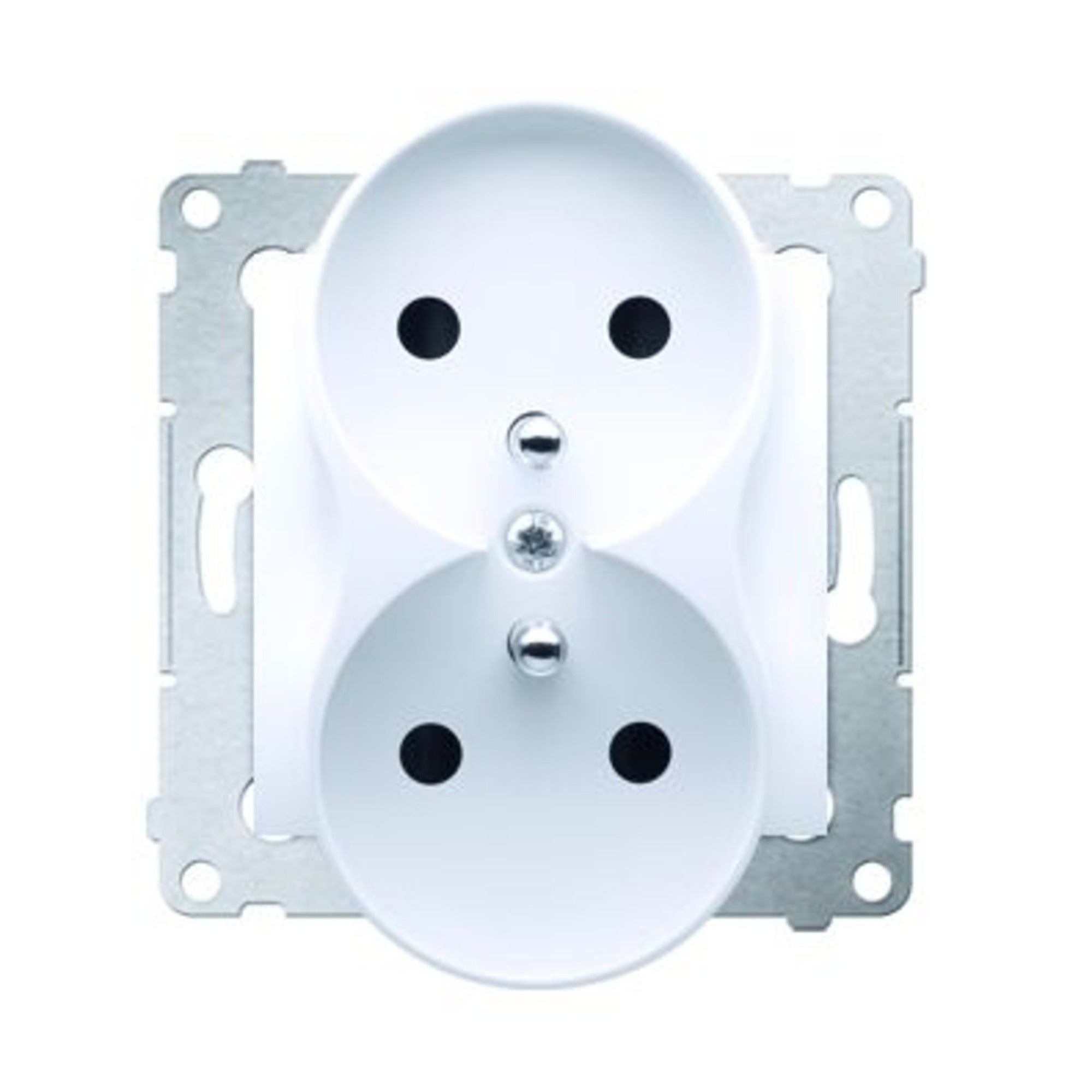  Simon 54 biały gniazdo podwójne 2x2P+Z 1