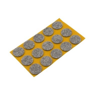 Podkładki filcowe samoprzylepne szare, ⌀28 mm, 15 szt.