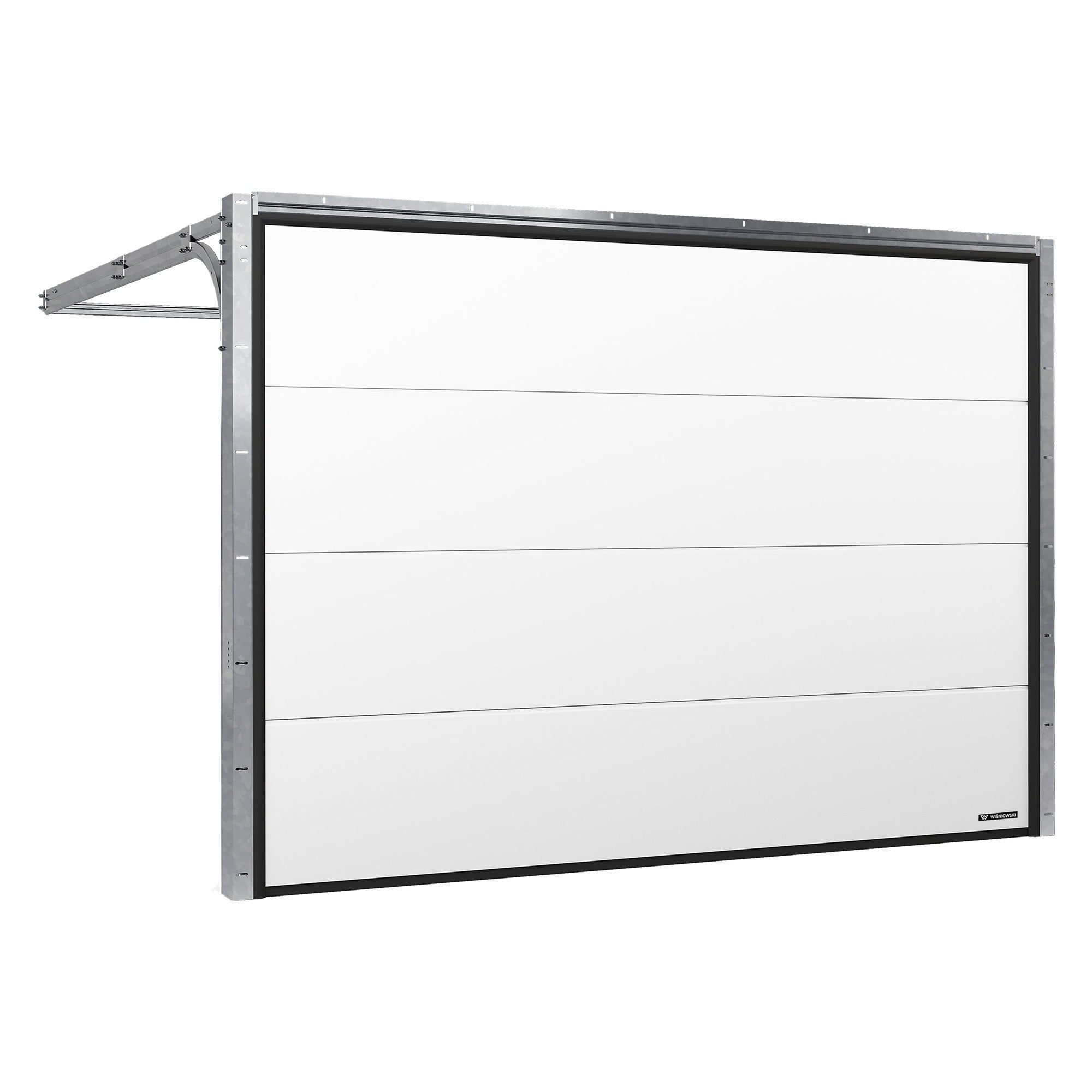 Brama garażowa segmentowa Nobla z napędem automatyczna 2500x2125 biała 1