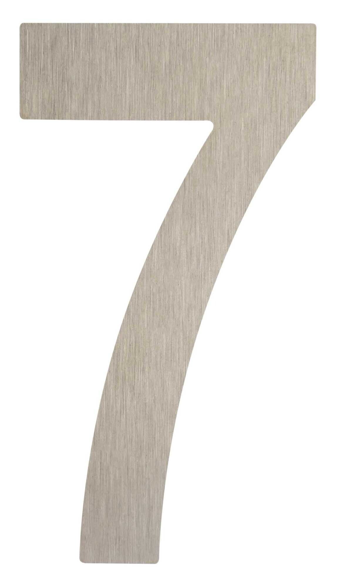 Cyfra 7 samoprzylepna inox 50 mm 0