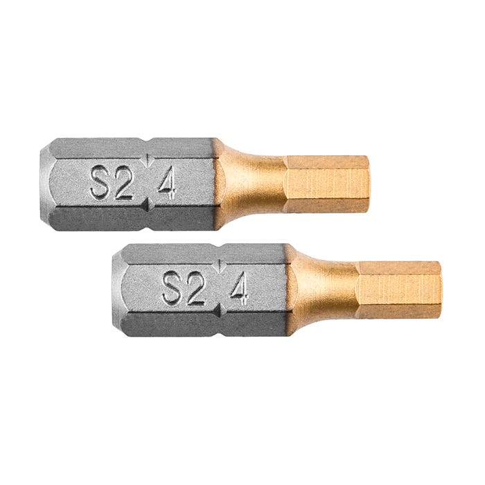 Końcówki wkrętakowe 4x25 mm HEX, 2 szt.