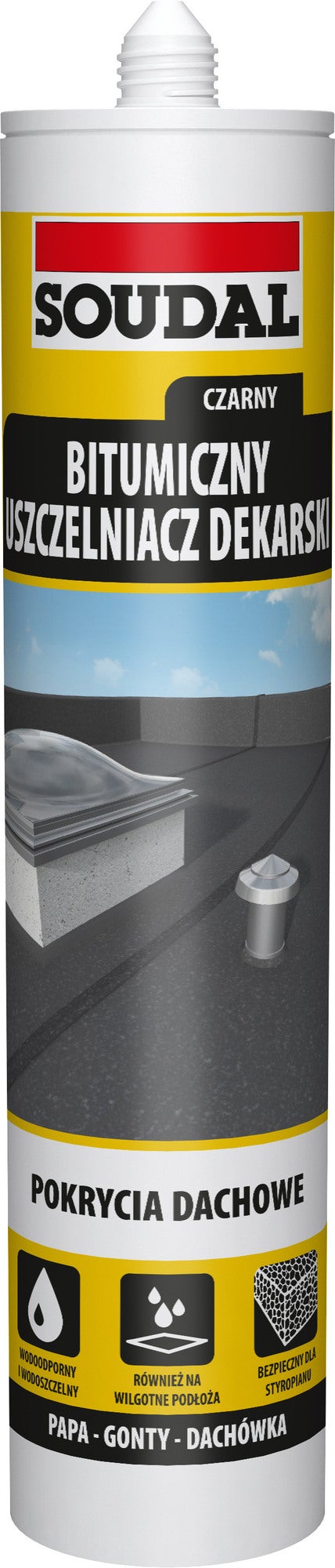 Uszczelniacz dekarski bitumiczny Soudal czarny 280ml