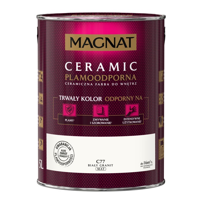 Farba Magnat Ceramic biały granit 5l