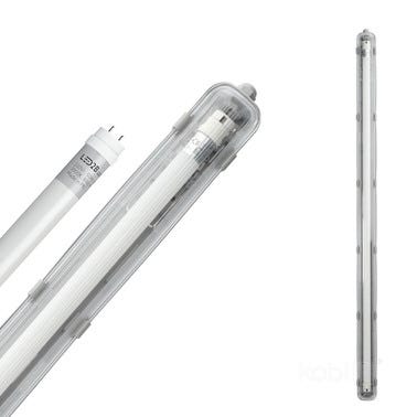 Zestaw oprawa z tubą LED 1xT8, 120cm, 1x18W, 1x1800Lm, 4000K, IP65