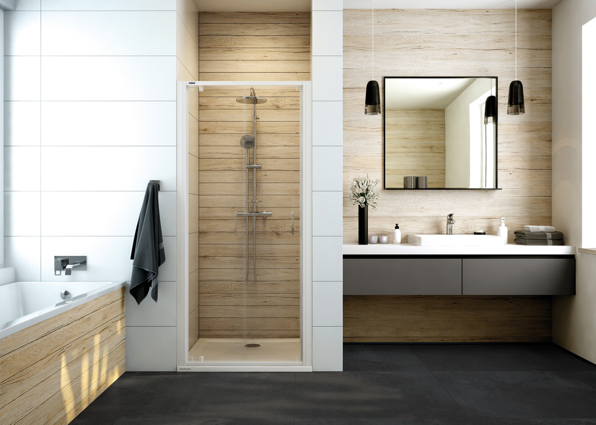 Drzwi prysznicowe Sanplast Basic 70 cm 1