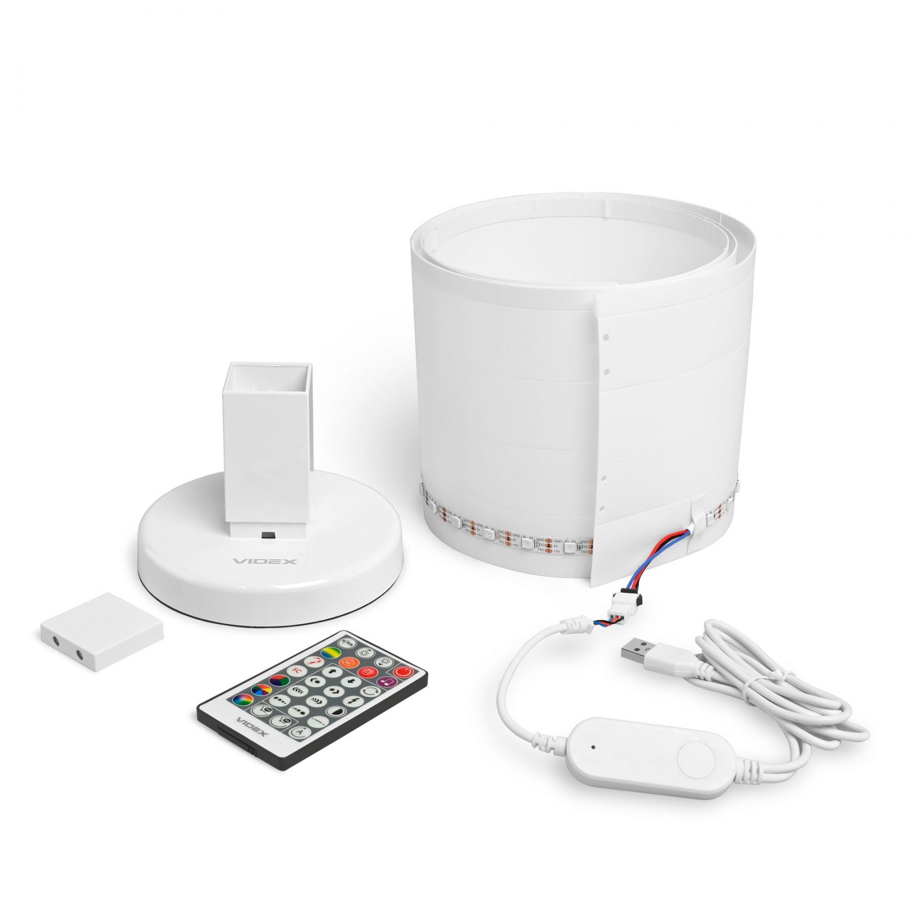 Lampa podłogowa LED RGB + biały  10W 1