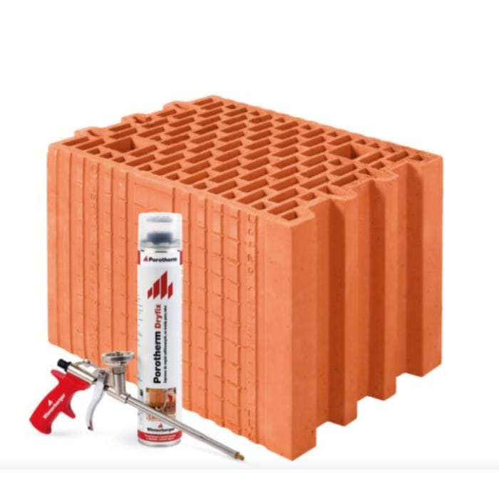 Pustak ceramiczny Porotherm Dryfix 250x373x249 mm kl. 15 10,7 szt./m2