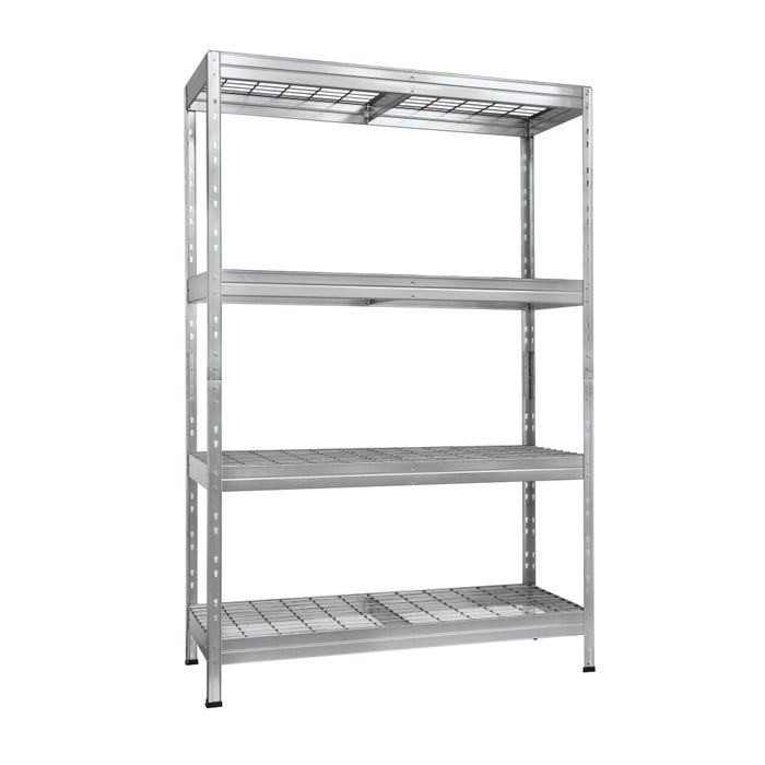 Regał Wire Rivet wym. 180x120x45 cm, 4 półki, 300 kg