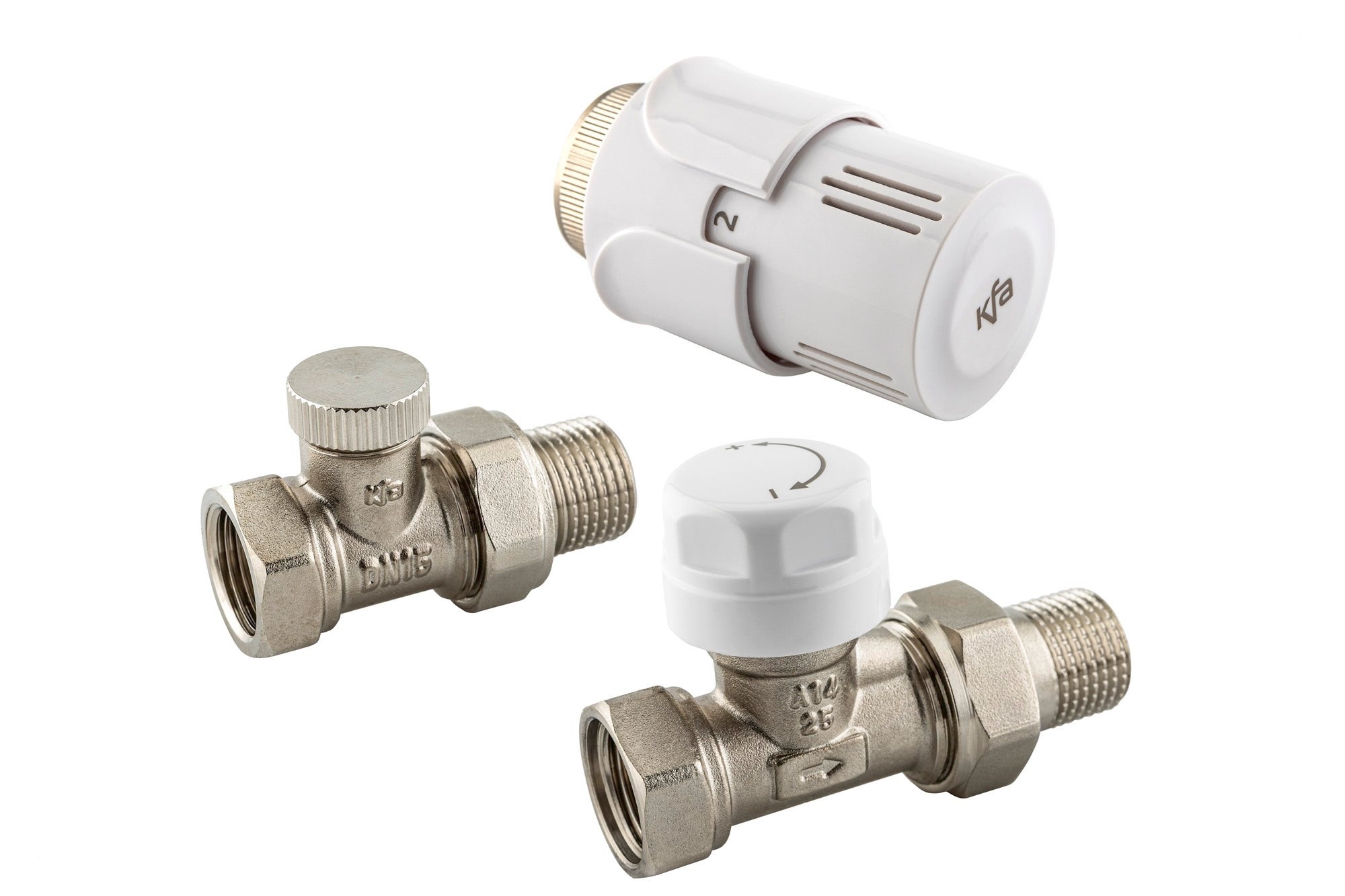 Zestaw termostatyczny prosty 1/2 biały