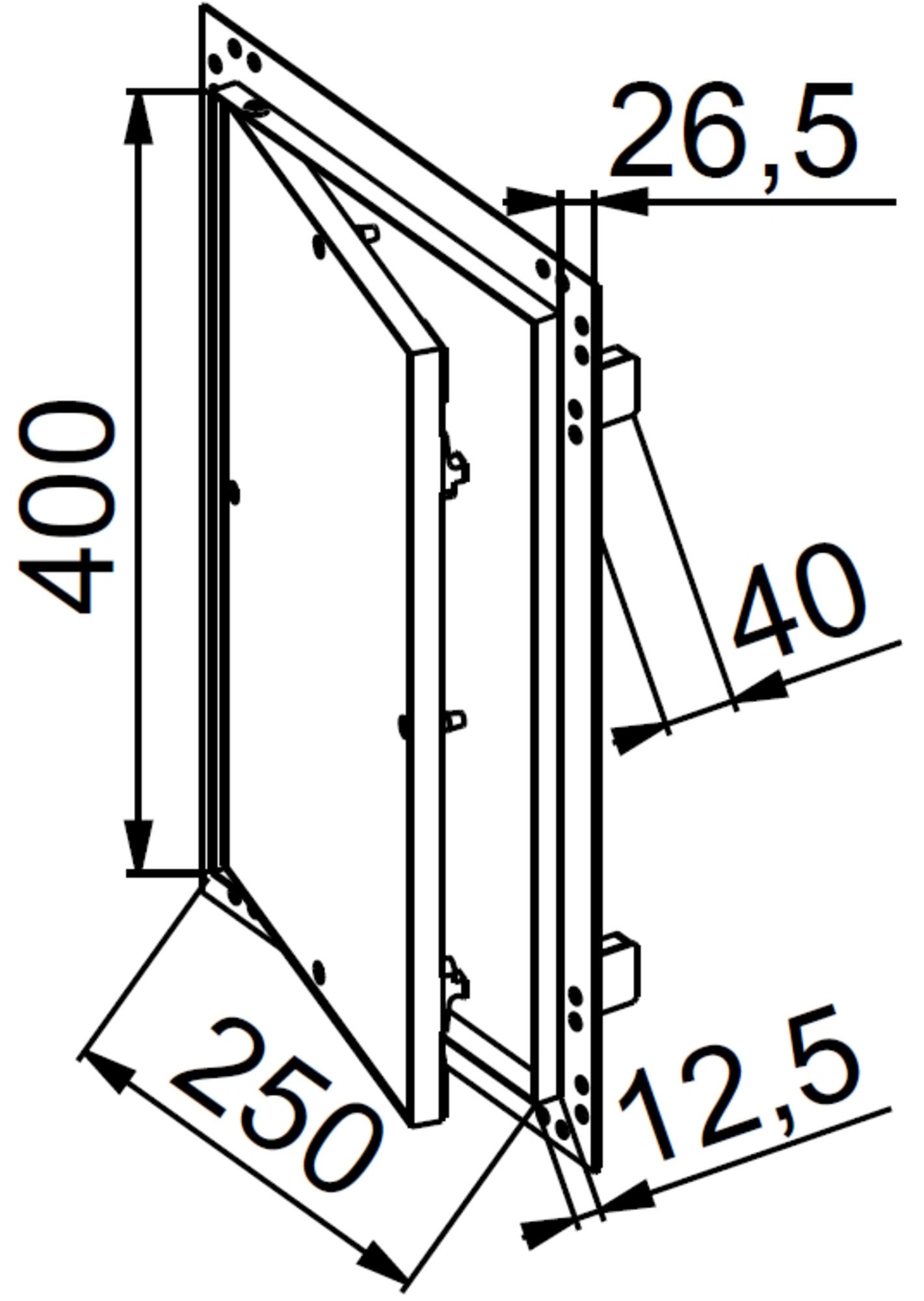 Klapa rewizyjna 25x40x1.25 1
