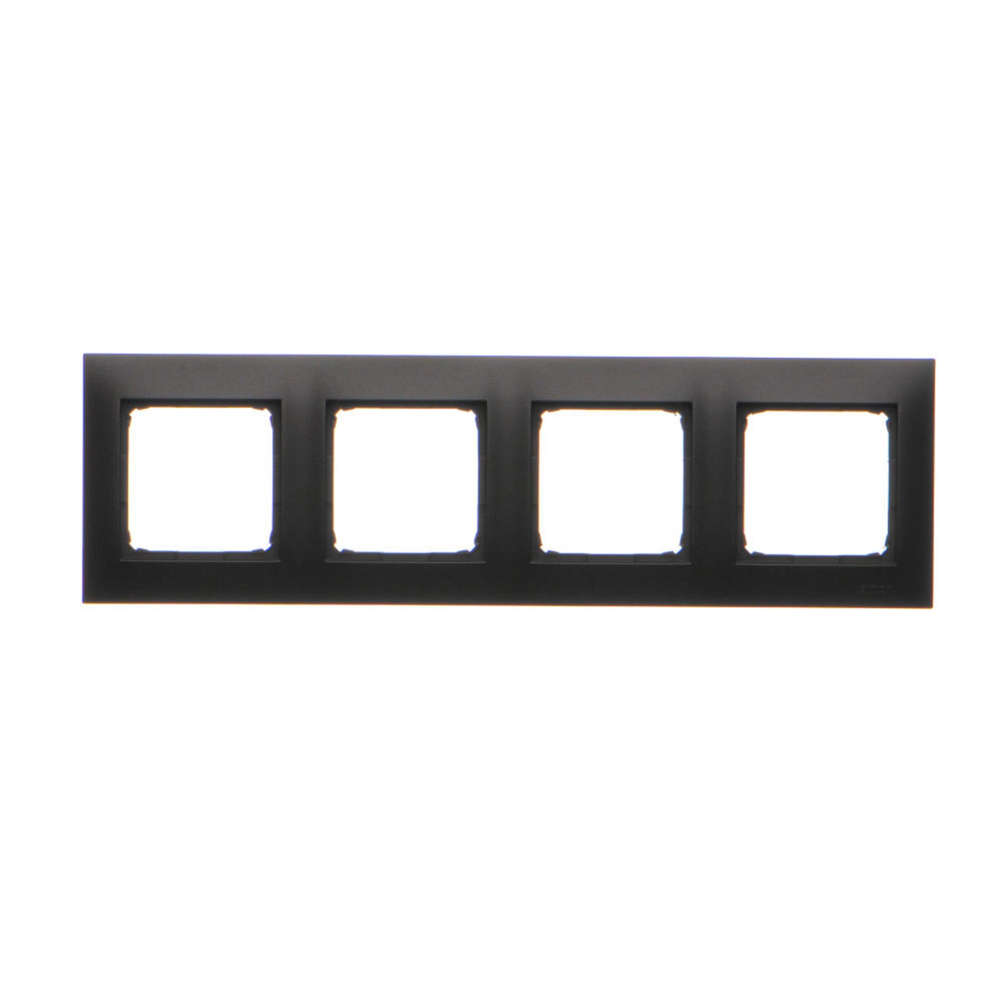 Simon 54 czarny ramka czterokrotna