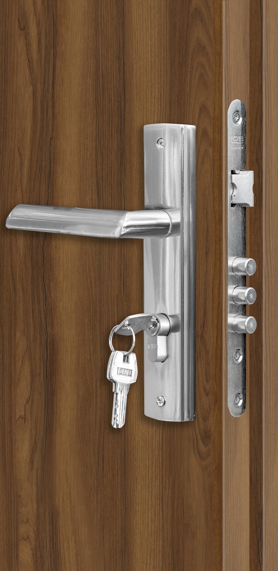 Drzwi wejściowe wewnątrzlokalowe Zeus 90 cm lewe orzech premium 3