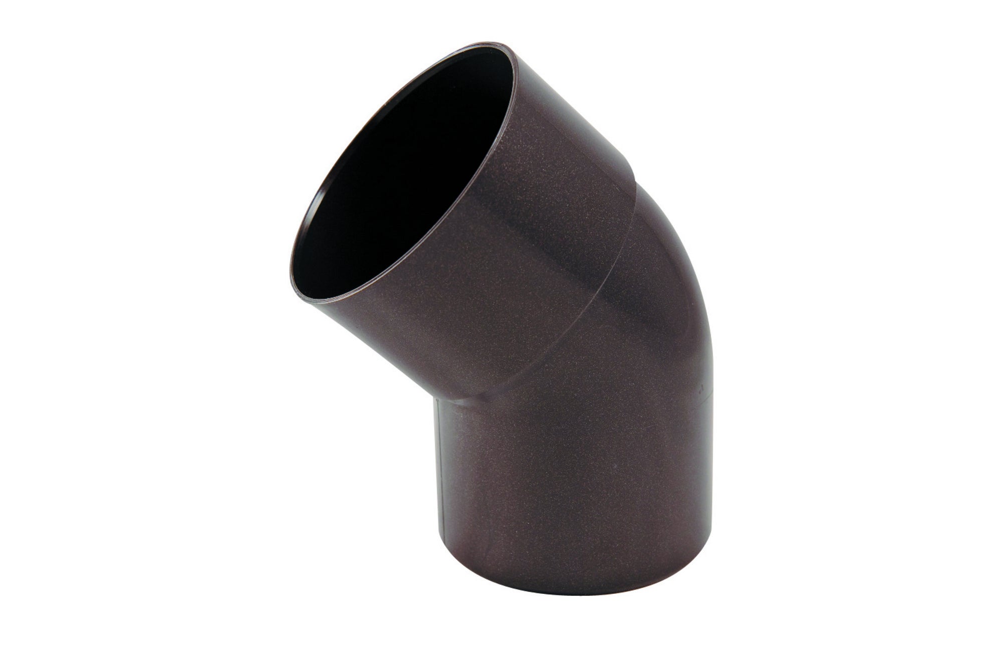 Kolano fi 50 mm, kąt 45°, brązowe PVC Scala Plastics 1